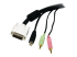 StarTech.com 6 ft 4-in-1 USB DVI KVM Cable with Audio and Microphone - Närbild