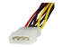 StarTech.com 12in LP4 to 2x Latching SATA Power Y Cable Splitter Adapter - Närbild